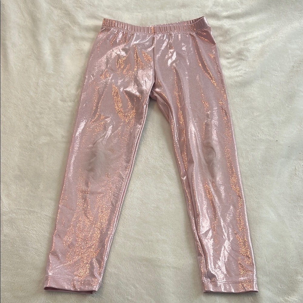 Old Navy Glittery Pink Kids Leggings